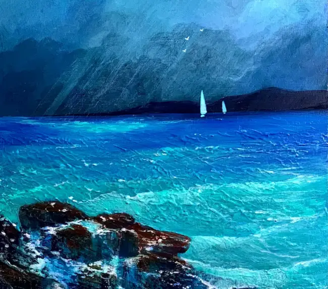 peinture bleu marine