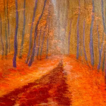 tableau forêt d'automne