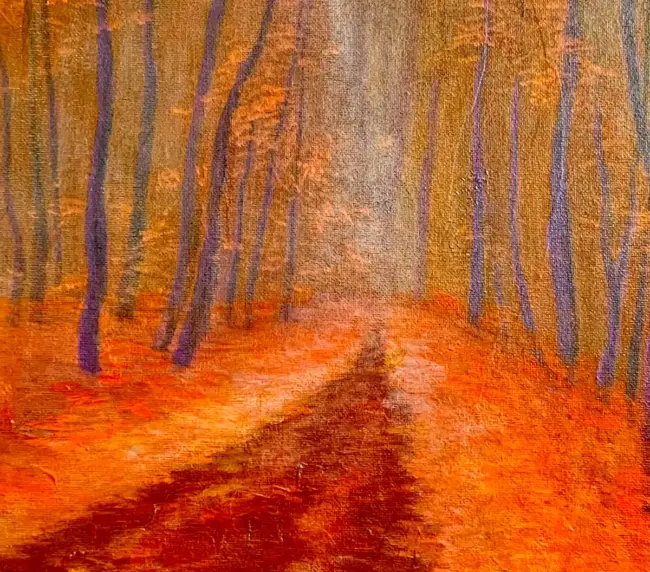 tableau forêt d'automne