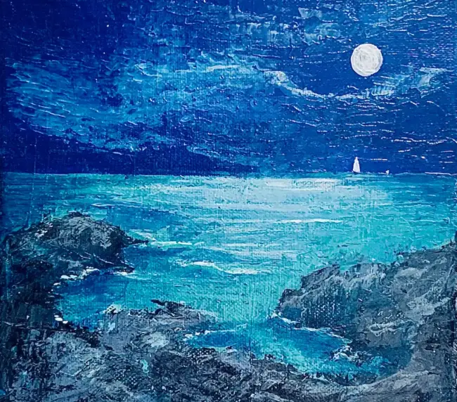 peinture clair de lune